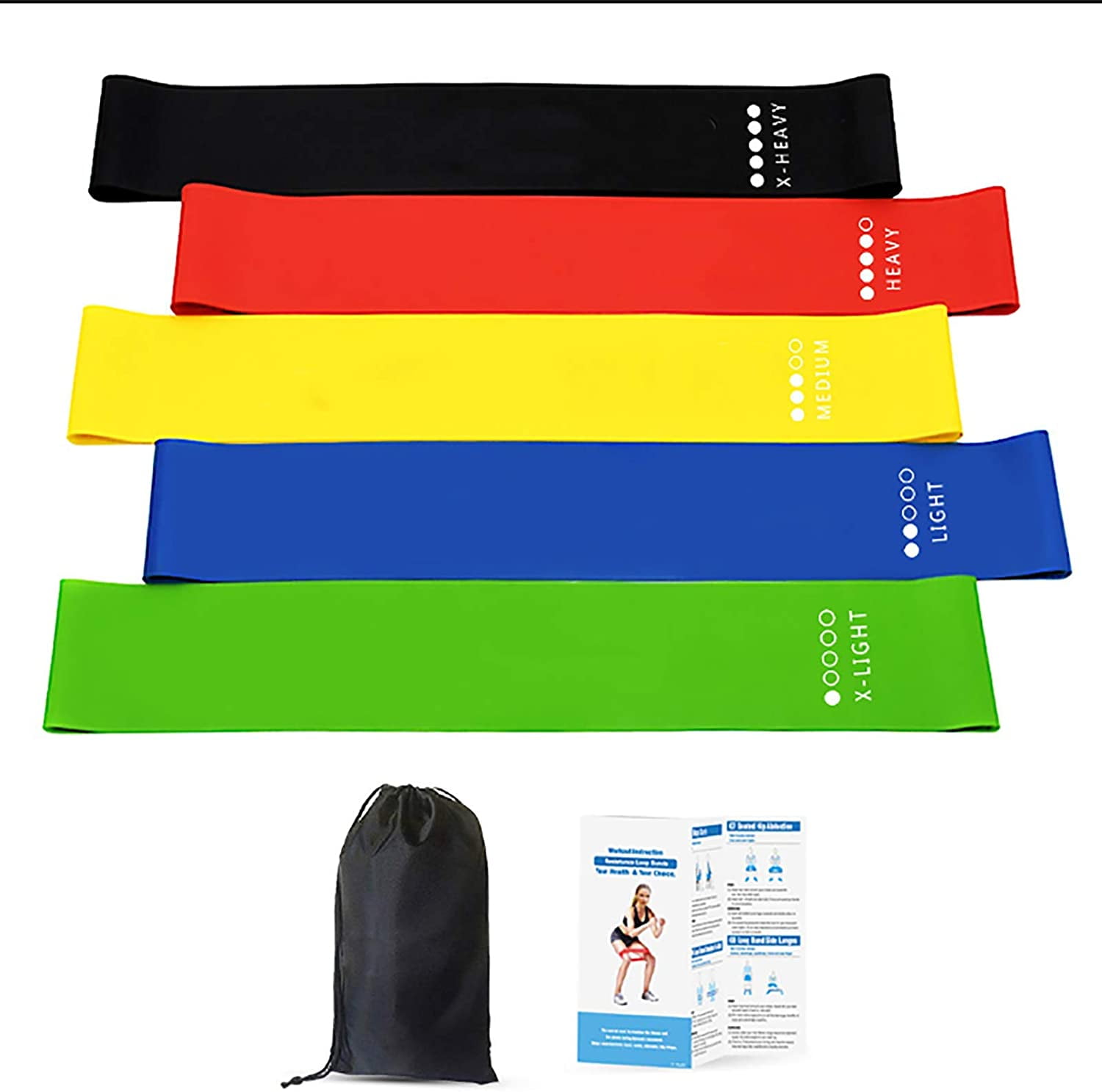 HTAIGUO Resistance Bands Set, Chest Exercise Bands with Handles (180