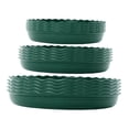 thumbnail image 1 of Almencla 15 Pcs Plateaux Ronds pour Plantes Soucoupes pour Cour Intérieure Extérieure Vert, 1 of 8