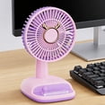 thumbnail image 5 of Rewenti Candy Color Mini Desktop Fan Usb Rechargeable, Small Desk Fan for office Home Summer Cooling Gift, 5 of 5