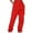 Red, variant on Clearance! Hontri Ladies' Solid Drawstring Elastic Waist Pocket Pants Slacks Plus Size Pants Black 4Xl
