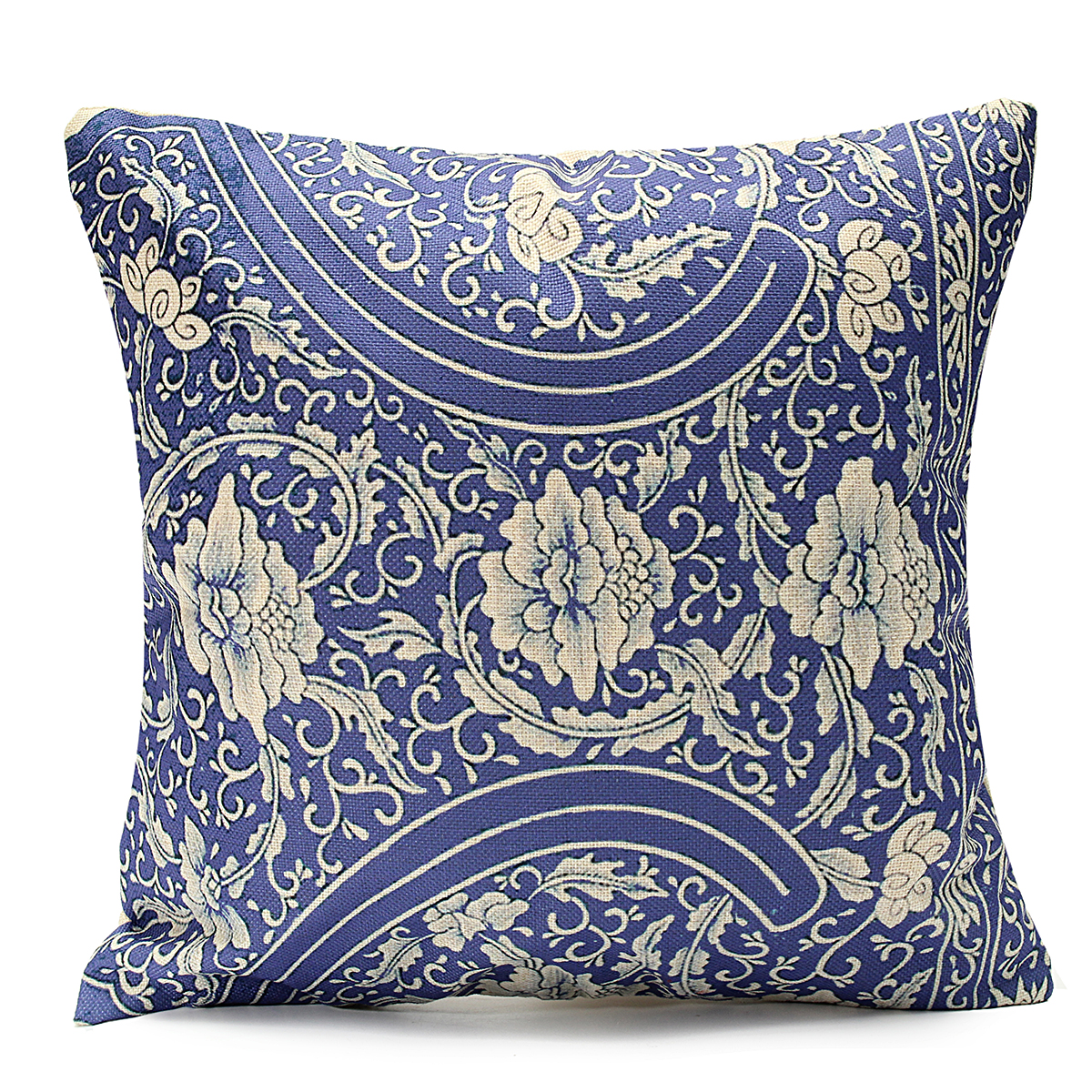 18x18 inch Vintage Style Oriental Floral Decorative Throw Pillow Case