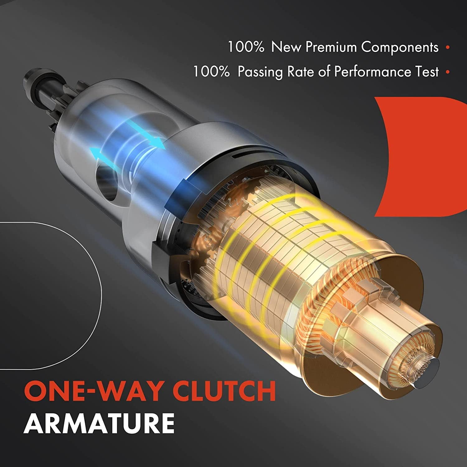 A-Premium Starter Motor Compatible with Mazda 3 2010-2013, 5 2012-2013, 6 2011-2013, CX-7 2011-2012, L4 2.3L 2.5L, 12V 1.4KW 11 Teeth Clockwise, Replace# 410-48362, L538-18-400R0B