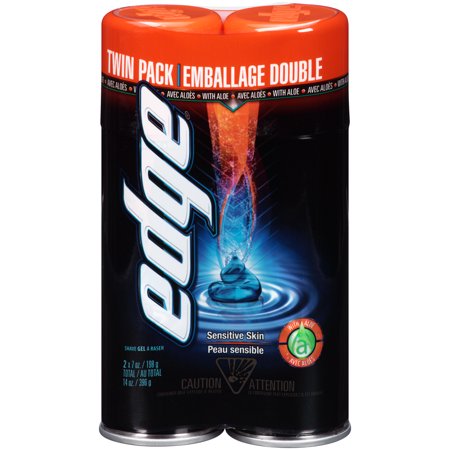 Edge Men's Shave Gel Sensitive Skin - Twin Pack - 2ct