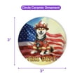 thumbnail image 5 of Firefighter Shiba Inu Hero Rescue Fire Dept Fireman USA Flag Ceramic Round Ornament Shibas Dog Lovers Gifts Idea Home Tree Decor - 02026, 5 of 5