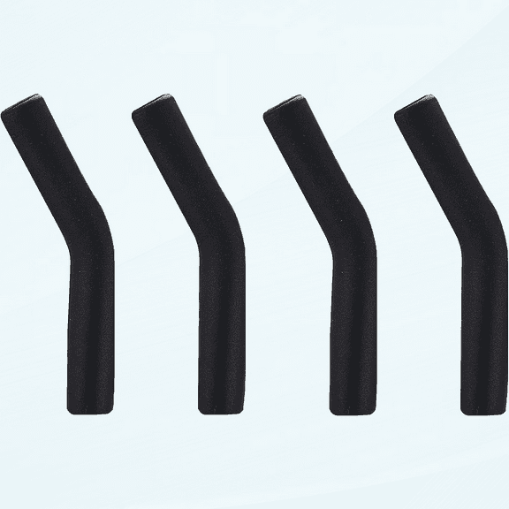 -4PCS Silicone Straw Tips- Food Grade Rubber Metal Straws Tips Covers Only Fit for 1/3 Inch Wide(8MM Outdiameter) Stainless Steel Straw-Black