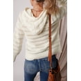 thumbnail image 3 of FOLUNSI Chic White Knit Hoodie - Soft, Everyday Must-Have, 3 of 8