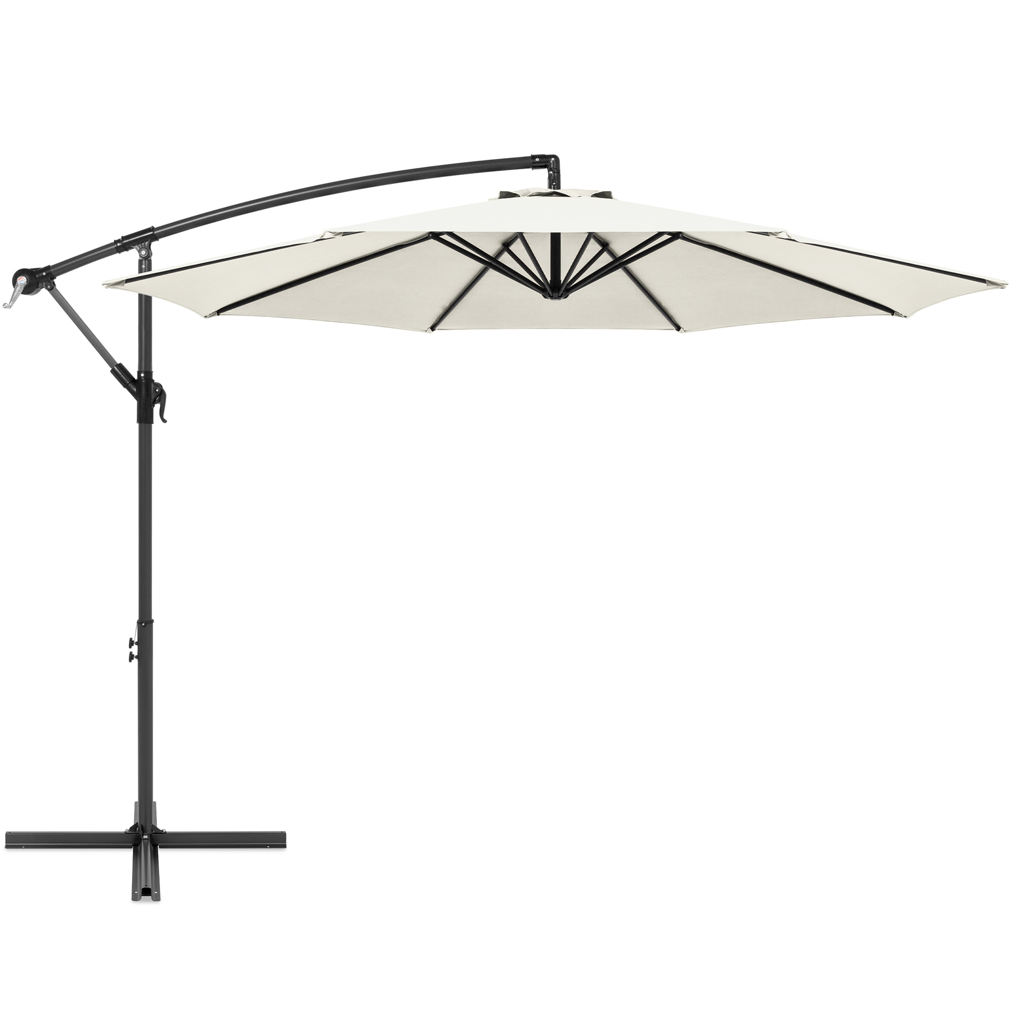 Best Choice Products 10ft Offset Hanging Outdoor Market Patio Umbrella Easy Tilt 