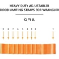 thumbnail image 3 of Yazoeia 2 Pcs Sangles de Limitation de Porte, Limiteur de Contrôle Auto Robuste, Sangle d'Inspection de Restriction Réglable Forte, Remplacement de Contrôle de Limitation de Porte pour TJ JK JL CJ JKU YJ Charge 1000 Lb, 3 of 6