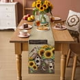 thumbnail image 2 of Farmhouse Sunflowers Table Runner - 72 Inch Long Western Star Vintage Sparrows Cotton and Linen Blended Dress Scarves Farmhouse Table Runner for Kitchen Dining, Coffee Table, 13" x 72", 2 of 8