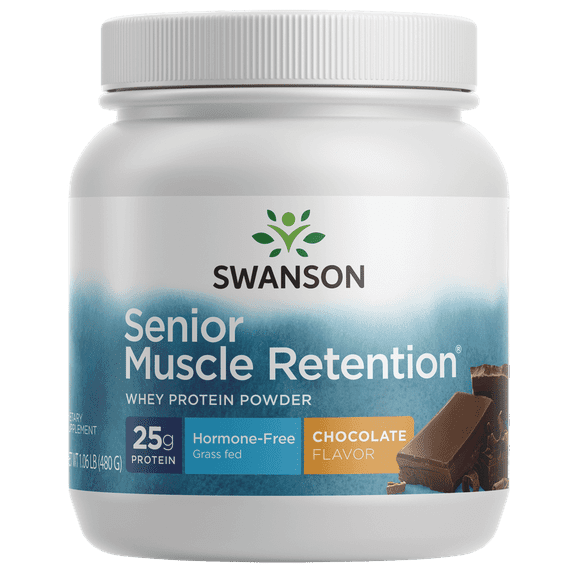 Swanson Senior Muscle Retention Protein Powder - Chocolate 1.06 lb Powder