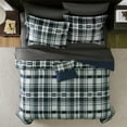 thumbnail image 2 of Queen Size Comforter Set Navy Blue, Classic Plaid Farmhouse 7 Pieces Bedding Set, All Season Lightweight Bed in a Bag with Sheets, Pillowcases & Shams, 2 of 4