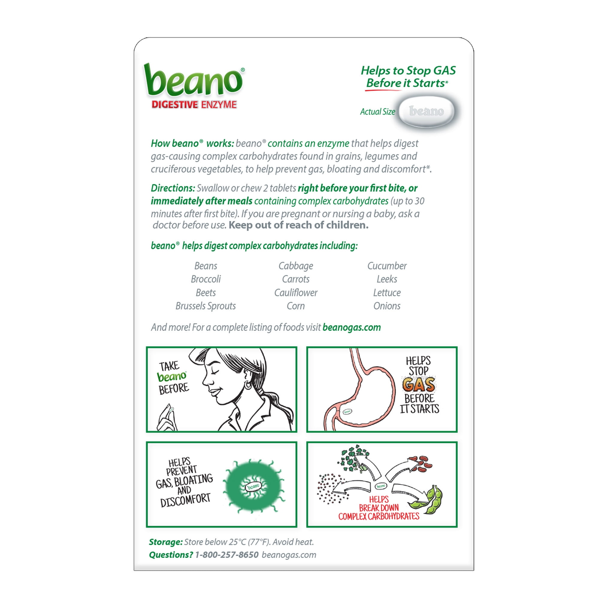 (3 pack) Beano Digestive Enzyme, Gas Prevention & Digestive Enzyme Supplement, 100 Count