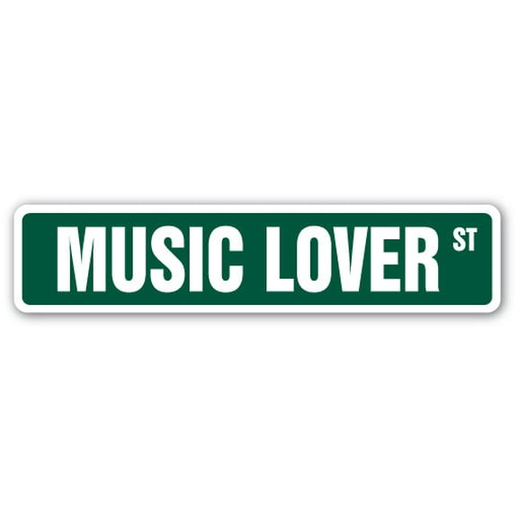 MUSIC LOVER Street Sign band singer CD lesson teacher | Indoor/Outdoor |  30" Wide