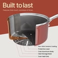 thumbnail image 4 of Bakken 12-Piece Aluminum Cookware Set with Ceramic Nonstick, All-Stovetop Safe to 500°F, Pots & Pans with Lids, Silicone Utensils, Dishwasher Safe, 4 of 9