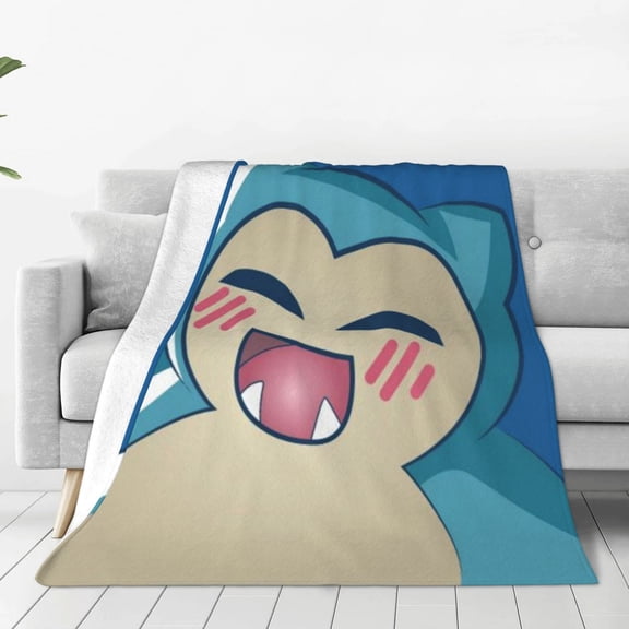 Snorlax Throw Blanket Cozy Anti-pilling flannel Bedding Gifts for Men, Women teen Adults Decor for Couch, Sofa, Bed 40x30