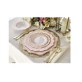 thumbnail image 6 of " OCCASIONS " 40 Pieces Pack, Heavyweight Disposable Wedding Party Plastic Plates (8'' Appetizer/Dessert Plate, Imperial Blush & Gold), 6 of 10