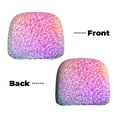 thumbnail image 6 of Kdxio Colorful Glitters Pattern Print 2 Piece Car Head Rest Covers Set Auto Front/Rear Seats Headrest Cover Universal Fit Most Cars,Sedan, SUV, 6 of 9