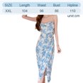 thumbnail image 2 of Women's Sleeveless Spaghetti Straps Floral Print Side High Split Self Tie Ruffled Dress, 2 of 5