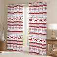 thumbnail image 2 of Homewish Cute Christmas Reindeer Black Out Curtains,Merry Xmas Curtains Pack of 2 (42x63 Each),White Red Bedroom Curtains For Girls Teens,Microfiber Bedroom Decor, 2 of 6