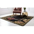 thumbnail image 3 of Rugs.com Pastoral Collection Rug – 6 Ft Square Black Medium Rug Perfect For Living Rooms, Kitchens, Entryways, 3 of 9