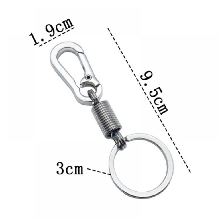 Metal Black Carabiner Clip Spring Keychain Key Holder Hook Man Key Ring