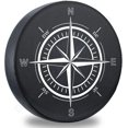 thumbnail image 2 of Compass Print Spare Tire Cover Weatherproof Dust-proof Wheel Cover For Jeep Wrangler Fjtrailer Rv Suv Truck 14 15 16 17 Inch, 2 of 5