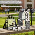 thumbnail image 2 of Kuiaobaty Dachshund Print Clear Backpack and Pencil Case for Girls Paw Print Clear Backpack and Lunch Bag Set with Pockets Heavy Duty School Bag with Pencil Pouch for School, Beige, 2 of 5