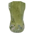 thumbnail image 5 of Bovemsi Women's Short Sleeved T Shirt Print Vest 2025 Loose Casual V Neck Shirt Flowing Sleeveless Summer Top, Green Women's Summer Tank Tops, XXL, 5 of 5