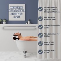 1.5" Dia Bathroom Safety Grab Bar - ADA Handrail Shower Toilet Home/304 Stainless Steel/Smooth/ 48"