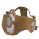thumbnail image 3 of Máscara de malla de alambre de acero de media cara con protección para los oídos para Airsoft (caqui) Ehuebsd Para estrenar, 3 of 9
