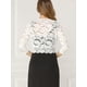 thumbnail image 5 of Dde San Patricio Cárdigan Toreras Top De Encaje Floral Transparente Man3/4 Elegante PaMujer Blanco M, 5 of 6