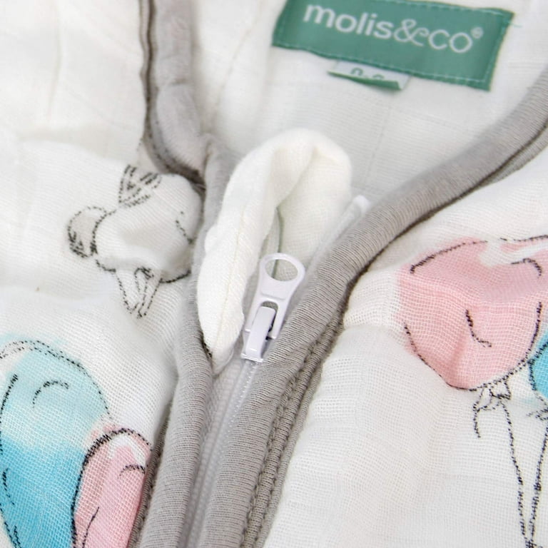 Molis & co Premium Muslin Baby Sleeping Bag and Sack, 2.5 TOG,Super Soft  and Warm Unisex Wearable Blanket, 18-36 Months. 35.8, Ideal for Winter.