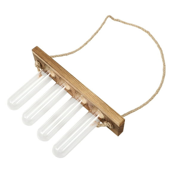 DEEPCRAFF 1 Set Wall Hydroponic Plants Test Tube Vase Glass Wall Planter Minimalist Style 36.50X20.00X4.50CM