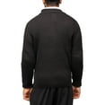 thumbnail image 2 of X RAY JEANS Mens Ribbed Mock Neck Quarter-Zip Sweater, Black, L, 2 of 8