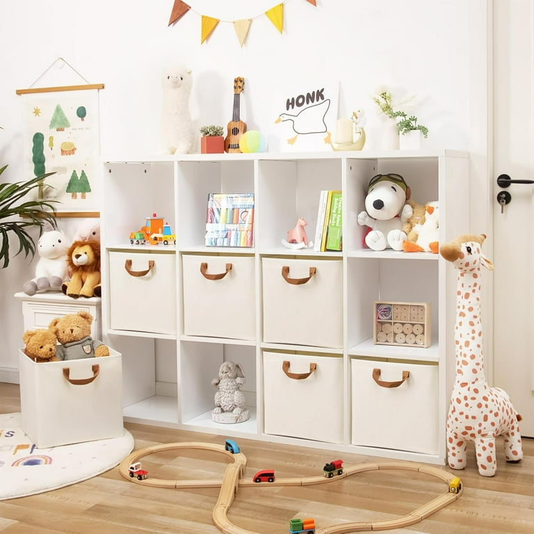 13x13 Storage Cubes, Cube Storage Bins with Metal Frame, Foldable