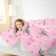 thumbnail image 2 of Feelyou Pink Tulip Queen Comforter Set, Cartoon Bow Bedding Comforter Set, 3pcs, 2 of 6