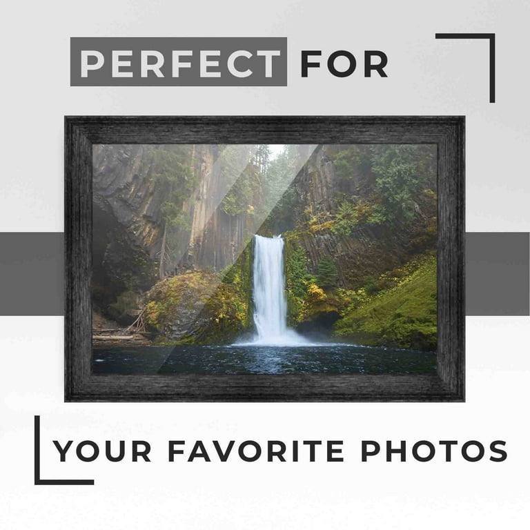 8x11 Frame Black Real Wood Picture Frame Width 1.5 inches