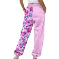 thumbnail image 4 of Abomasnow Women's Floral Graphic Sweatpants Casual Drawstring High Waisted Workout Yoga Jogger Pants with Pockets, 4 of 4
