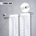 thumbnail image 2 of Toalleros de 5 piezas para baño Juego de accesorios de baño de acero inoxidable Soporte para toallas de baño Juego de barra de toalla de baño resistente montado en la pared Juego de accesorios de baño, 2 of 5