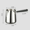thumbnail image 7 of 600ML Coffee Pot Stainless Steel Milk and Coffee Warmer Chocolate Melting Pot with Heat Resistant Handle, 7 of 7