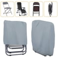 thumbnail image 5 of Funda protectora para tumbona plegable, 2 piezas Funda para tumbona de jardín a prueba de polvo, impermeable, anti-UV, 210D Oxford Garden Relax Cover para sillón reclinable, W71×H110cm (Gris) JFHHH pequeña, 5 of 5