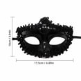 thumbnail image 3 of Gold Venetian Masquerade Masks for Women 7 X 4 Inch Rhinestone Embellished Masquerade Mask for Halloween Party Mardi Gras and Special Event 1 Pack, 3 of 4