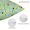 thumbnail image 3 of Yiaed Avocado and Hearts Print Pillow Covers Super Soft Decorative Square Throw Pillow Covers Case Cushion Covers for Sofa Couch Bedroom Car Decor（No pillow core）-26"x26", 3 of 7