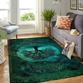 thumbnail image 4 of Celtic Tree of Life Rectangle Area Rug – Indoor/Outdoor – for Living Room, Bedroom, Hallway – Modern Home Decor Carpet – Non-Slip Backing – Machine Washable, 4 of 7