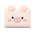 thumbnail image 1 of GOOHOCHY 1pc Mujeres Dibujos animados Tres pliegues Multi-Tarjetas Monedero Tarjeta Bolsa Monedero Monedero (Rosa), 1 of 8