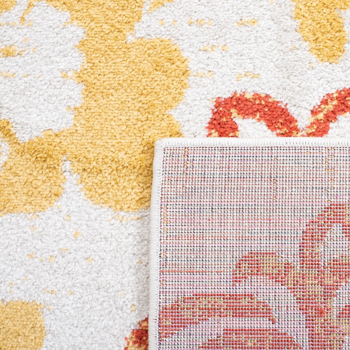 SAFAVIEH Adirondack Hortense Floral Area Rug, Grey/Gold, 4'5" x 6'5"