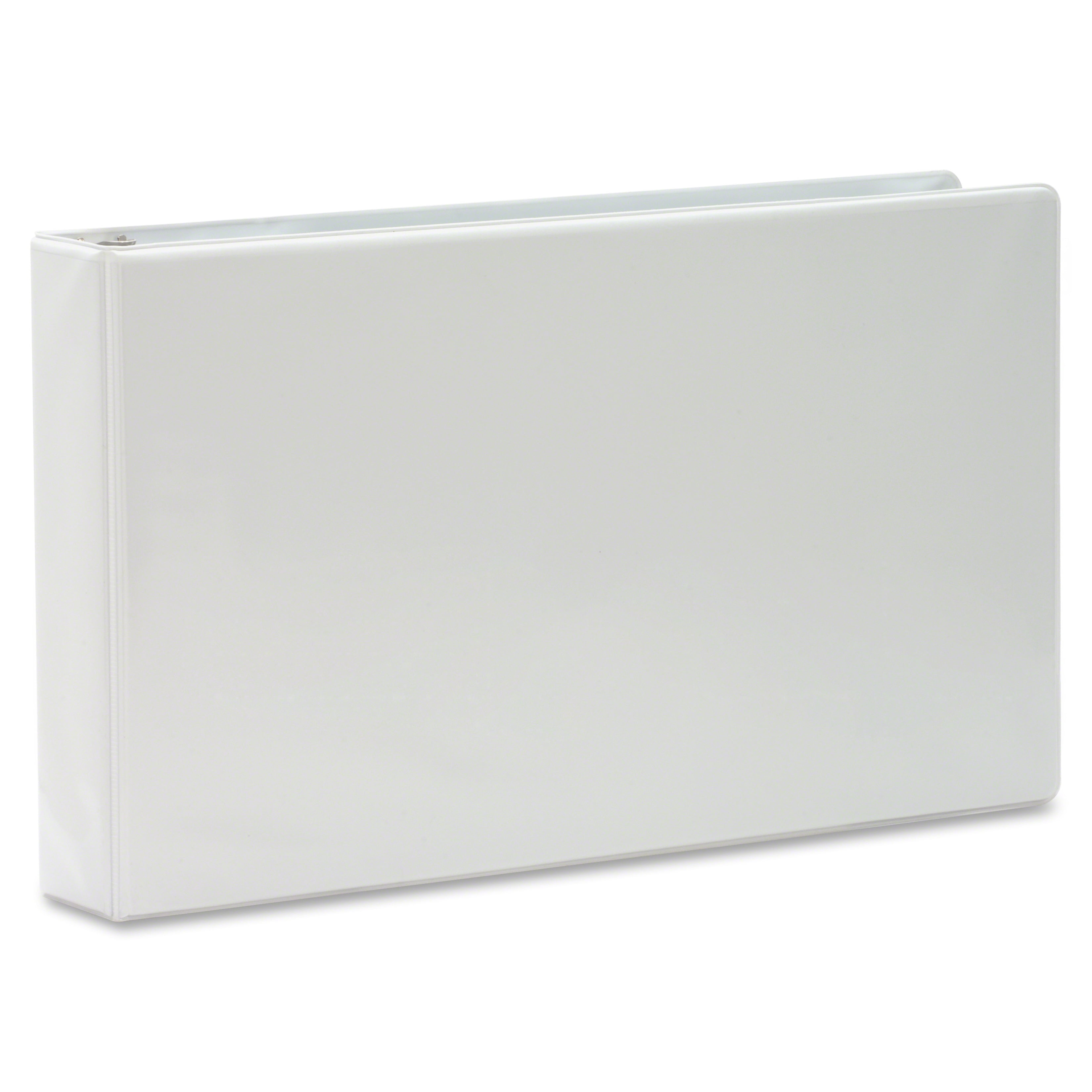 Business Source, BSN45101, Tabloid-size Round Ring Reference Binder, 1 Each, White