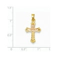 thumbnail image 2 of Designer 14K Two-Tone Claddagh Cross Pendant (Length=28) (Width=15) Made In United States -Jewelry By Sweet Pea Creations, 2 of 2