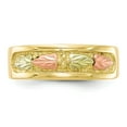 thumbnail image 5 of 10K Yellow Gold Ring Band Themed Tri-color Black Hills, Size 8, 5 of 5