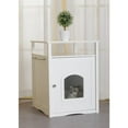thumbnail image 2 of Zooville Cat Washroom Litter Box Cover / Night Stand Pet House, White, 2 of 4